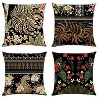 Tropical Plant Double Side Cushion Cover 4PCS Soft Decorative Square Throw Pillow Cover Cushion Case Pillowcase for Sofa Bedroom Superior Quality Machine Washable miniinthebox Tropical Plant Double Side Cushion Cover 4PCS Soft Decorative Square Throw Pillow Cover Cushion Case Pillowcase for Sofa Bedroom Superior Quality Machine Washable miniinthebox