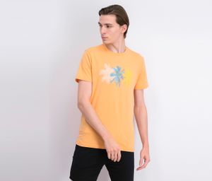 Mens Graphic Print T-Shirt  Light Orange Combo