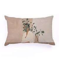 Ins Hand-Painted Pattern Double Side Cushion Cover 1PC Soft Decorative Square  Pillowcase for Sofa bedroom Car Chair Superior Quality Outdoor Cushion for Patio Garden Farmhouse Bench Couch miniinthebox - thumbnail