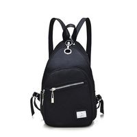 Women Men Nylon Sport Leisure Black Chest Bag Shoulder Bags Backpack