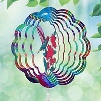 Wind Spinners Garden Decor Hummingbird Wind Spinner Hanging Mandala Decor-Wind Spinners for Yard and Garden Patio Porch Hummingbird Gifts,Garden Wind Spinner Valentines Day Gift Women Men Mom miniinthebox - thumbnail