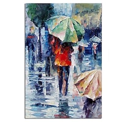 Oil Painting Handmade Hand Painted Wall Art August September School Season Gift Home Decoration Decor Stretched Frame Ready to Hang Lightinthebox