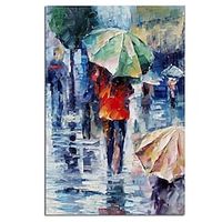 Oil Painting Handmade Hand Painted Wall Art August September School Season Gift Home Decoration Decor Stretched Frame Ready to Hang Lightinthebox - thumbnail