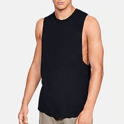 Men's GYM Tank Compression Tank Workout Tank Men Tops Crew Neck Sleeveless Sports  Outdoor Vacation Going out Casual Daily Quick dry Moisture Wicking Breathable Soft Plain Black White Activewear Lightinthebox