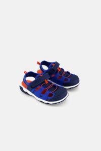 Kids Boys Velcro Closure Sandals  Navy Blue/Orange