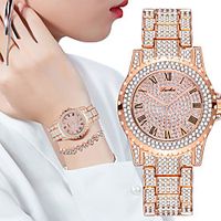 Women's Steel Band Watches Analog Quartz Stylish Glitter Sparkle Chronograph Cute Creative miniinthebox - thumbnail
