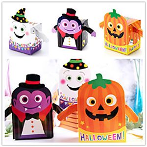 Halloween DIY Cookie Box Pumpkin Ghost Food Snack Carton Candy Bag Packaging miniinthebox