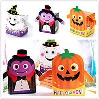 Halloween DIY Cookie Box Pumpkin Ghost Food Snack Carton Candy Bag Packaging miniinthebox - thumbnail