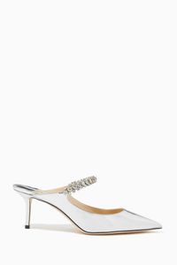 Bing 65 Mules in Liquid Metal Leather