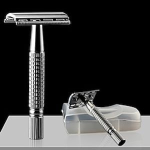 Classic Metal Double Edge Eco Safety Razor Long Handle Wet Shaving Kit for Men Women Lightinthebox