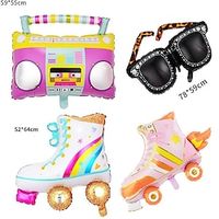 Skating Shoes Balloons Radio Aluminum Film Balloons 80s And 90s Themed Party Atmosphere Decoration Balloons Lightinthebox - thumbnail