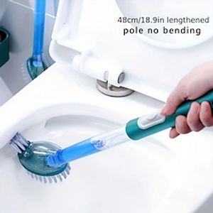 Long Handle Toilet Brush with Extended Double-Sided Liquid Storage - Efficiently Clean Nooks and Crannies in Your Bathroom Lightinthebox