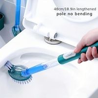 Long Handle Toilet Brush with Extended Double-Sided Liquid Storage - Efficiently Clean Nooks and Crannies in Your Bathroom Lightinthebox - thumbnail