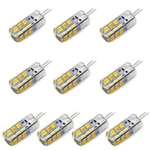 10pcs G4 Bi Pin 1.5w LED Corn Light Bulbs 15W T3 Halogen Bulb Equivalent 150LM SMD 2835 Warm White for RV Ceiling Fans Lighting AC/DC 12V miniinthebox