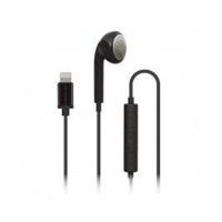 Powerology Mono Single Earphone with MFi Lightning Connector, Black