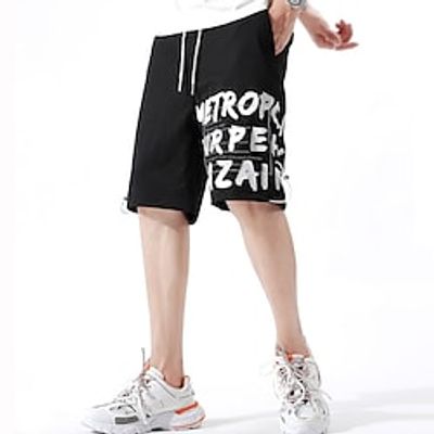 Men's Cargo Shorts Shorts Pocket Letter Comfort Breathable Outdoor Daily Going out Fashion Streetwear Black Army Green Lightinthebox