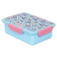 Eazy Kids 1 - 2 - 3 - 4 Compartment Convertible Bento Lunch Box Gen Z Skater - Blue 850ml