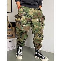 Men's Cargo Pants Cargo Trousers Camo Pants Pocket Camouflage Comfort Breathable Outdoor Daily Going out Fashion Casual Army Green Lightinthebox - thumbnail