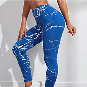 Women's High Waist Yoga Pants Yoga Leggings Tights Leggings Tummy Control Butt Lift Quick Dry Blue Pink Burgundy Spandex Yoga Fitness Pilates Summer Sports Activewear High Elasticity Skinny Lightinthebox