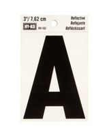 Hy-Ko 3 Inches Black Reflective Letter A Hy-Ko 3 Inches Black Reflective Letter A