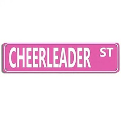 1pc Cheerleader Pink Metal Tin Sign 16 X 3.75 Inch Funny Signs For Dorm Teen Room Decor Outdoor Doorway Sign Decor miniinthebox