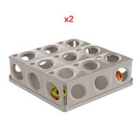 Georplast Tricky Interactive Cat Toy - Beige (Pack Of 2)