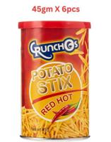 Crunhos Potato Stix Chilli Can 45 Gm - Carton Of 6 Packs (UAE Delivery Only)