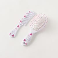 QVS Printed Hair Brush and Comb Set