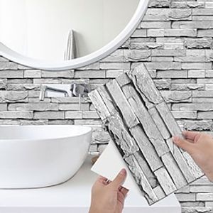 6/12/36 Sheets White Tile Stickers, Peel and Stick Vinyl Backsplash Tiles Self Adhesive Waterproof Oilproof Tiles Retro Style DIY Home Decor for Kitchen Bathroom miniinthebox