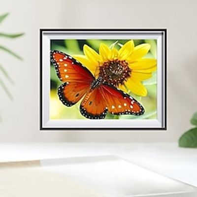 Wall Art Sunflower Butterfly Canvas Prints and Posters Pictures Decorative Fabric Painting For Living Room Pictures No Frame miniinthebox