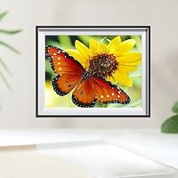 Wall Art Sunflower Butterfly Canvas Prints and Posters Pictures Decorative Fabric Painting For Living Room Pictures No Frame miniinthebox - thumbnail