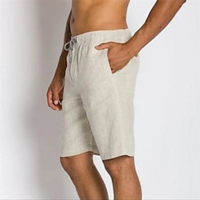 Men's Simple Casual Chinos Shorts Drawstring Pocket Knee Length Pants Casual Daily Micro-elastic Solid Color Comfort Breathable Mid Waist Blue Grey Beige S M L XL XXL miniinthebox Men's Simple Casual Chinos Shorts Drawstring Pocket Knee Length Pants Casual Daily Micro-elastic Solid Color Comfort Breathable Mid Waist Blue Grey Beige S M L XL XXL miniinthebox