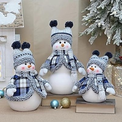 Christmas Decorations Blue Fabric Snowman Doll Doll Window Set Ornaments Outdoor Decoration, Christmas Tree Decoration, Living Room Holiday Gifts, Bedroom, Dining Room Lightinthebox Christmas Decorations Blue Fabric Snowman Doll Doll Window Set Ornaments Outdoor Decoration, Christmas Tree Decoration, Living Room Holiday Gifts, Bedroom, Dining Room Lightinthebox