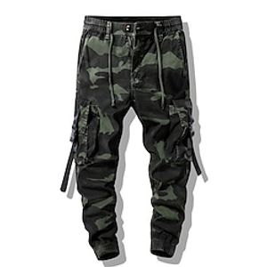 Men's Cargo Pants Trousers Multi Pocket Breathable Wearable Casual Daily Cotton Blend Streetwear Stylish ArmyGreen Grey Micro-elastic Lightinthebox