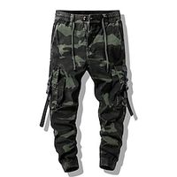 Men's Cargo Pants Trousers Multi Pocket Breathable Wearable Casual Daily Cotton Blend Streetwear Stylish ArmyGreen Grey Micro-elastic Lightinthebox - thumbnail