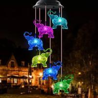 Colorful Solar Wind Chime Light Outdoor Waterproof Color Changing Garden Lights Holiday Decor Memorial Windchimes Wind Catcher Gifts Hanging Decor for Home Garden Patio Yard Porch 1PC Lightinthebox