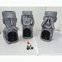 Look and Hear Flower Pot Resin Ornaments Easter Evil Ornaments Home Garden Decorations Lightinthebox - thumbnail