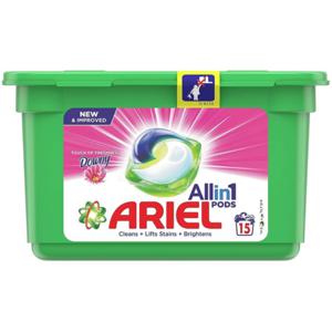 Ariel Floral Breeze All-in-1 Pods, Laundry Detergent Capsules, 15 count