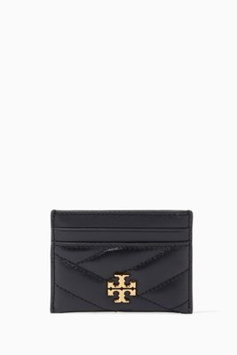Kira Chevron Card Case in Leather