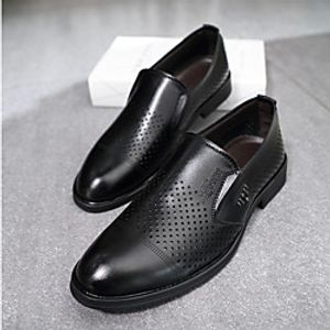 Men's Loafers  Slip-Ons Business Daily Walking Shoes PU Breathable Non-slipping Wear Proof Black Brown Spring miniinthebox