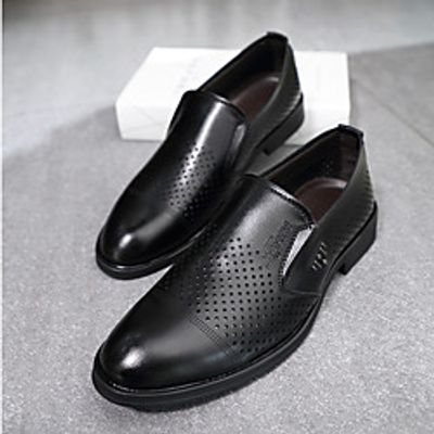 Men's Loafers  Slip-Ons Business Daily Walking Shoes PU Breathable Non-slipping Wear Proof Black Brown Spring miniinthebox