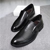 Men's Loafers  Slip-Ons Business Daily Walking Shoes PU Breathable Non-slipping Wear Proof Black Brown Spring miniinthebox - thumbnail