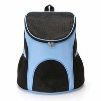 For Pet Breathable Mesh Portable Double Shoulder Backpack For Cat & Dogs - Blue