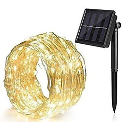 Outdoor Solar String Light LED Solar String Lights 24M 240 LEDs Set Outdoor Waterproof Warm White Thanksgiving Day Birthday Wedding Patio Party Solar Powered 2V LED Solar Garden Light miniinthebox