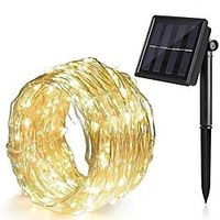 Outdoor Solar String Light LED Solar String Lights 24M 240 LEDs Set Outdoor Waterproof Warm White Thanksgiving Day Birthday Wedding Patio Party Solar Powered 2V LED Solar Garden Light miniinthebox - thumbnail