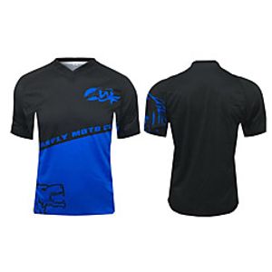 CAWANFLY Men's Short Sleeve Cycling Jersey Summer Bule  Black Bike Tee Tshirt Top Mountain Bike MTB Road Bike Cycling Quick Dry Sports Clothing Apparel  Micro-elastic Lightinthebox