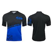 CAWANFLY Men's Short Sleeve Cycling Jersey Summer Bule  Black Bike Tee Tshirt Top Mountain Bike MTB Road Bike Cycling Quick Dry Sports Clothing Apparel  Micro-elastic Lightinthebox - thumbnail