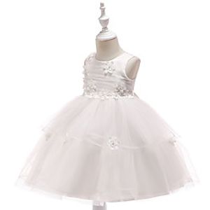 Princess Dress Party Costume Flower Girl Dress Girls' Movie Cosplay Christmas New Year's White Red Dusty Rose Dress Christmas Halloween Children's Day Polyester / Cotton miniinthebox