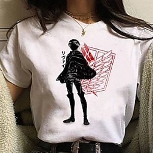 Inspired by Attack on Titan Cosplay Anime Cartoon Polyester  Cotton Blend Print Harajuku Graphic Kawaii T-shirt For Women's  Men's Lightinthebox