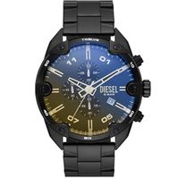 Diesel Spiked Chronograph Black-Tone Stainless Steel Watch